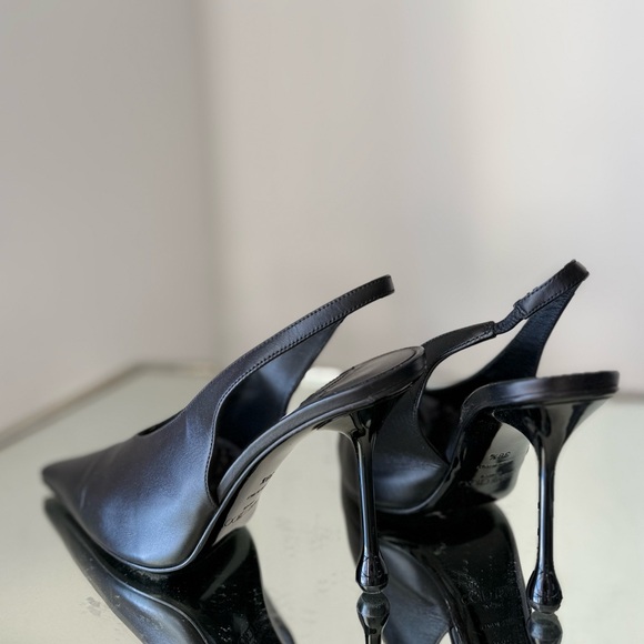 EUC Jimmy Choo Isa 95MM Leather Slingback Pumps $975 38.5 - Picture 11 of 12